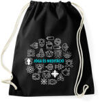 printfashion Meditáció és jóga - Sportzsák, Tornazsák - Fekete (6346542)