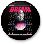 printfashion Dreaming angel - Kitűző, hűtőmágnes - Fekete (15467682)