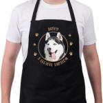 printfashion Husky - Legjobb barát - Kötény - Fekete (7177447)