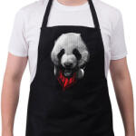 printfashion Elegáns panda - Kötény - Fekete (4916929)