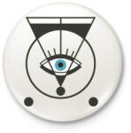 printfashion Spiritual eye - mindent látó szem - Kitűző, hűtőmágnes - Fehér (4611058)