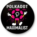 printfashion BITCOIN 4 EVER 93 - Kitűző, hűtőmágnes - Fekete (6977169)