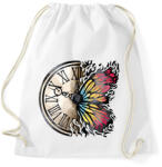 printfashion Vintage óra és pillangó - Sportzsák, Tornazsák - Fehér (13483356)