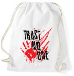 printfashion Trust no one - Sportzsák, Tornazsák - Fehér (342742)