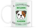 printfashion A legnagyobb gazdi - Buldog - hónappal - Bögre - Fehér (6301497)