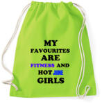printfashion A kedvenceim a fitnessz és a jó júniusi születésű csajok - Sportzsák, Tornazsák - Limezöld (1425066)