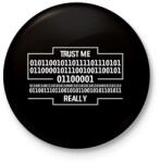 printfashion Trust me. . . - Kitűző, hűtőmágnes - Fekete (3093180)