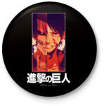 printfashion Singeki no kjodzsin character - Kitűző, hűtőmágnes - Fekete (5387824)