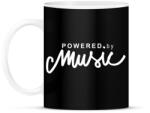 printfashion Powered by music - Bögre - Fekete (1140204)