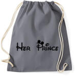 printfashion Her Prince - Sportzsák, Tornazsák - Grafitszürke (4305458)