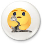 printfashion Cica - Kitűző, hűtőmágnes - Fehér (13041115)