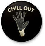 printfashion CHILL OUT - Kitűző, hűtőmágnes - Fekete (12025756)