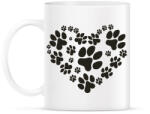 printfashion mancs szív fekete - Bögre - Fehér (5357076)