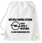 printfashion ketfele sofor opel - Sportzsák, Tornazsák - Fehér (1662776)