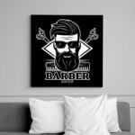 printfashion Barbershop - Vászonkép - Fekete (6661739)