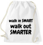 printfashion Walk in SMART, Walk out SMARTER - Sportzsák, Tornazsák - Fehér (2472864)