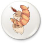 printfashion Eevee - Kitűző, hűtőmágnes - Fehér (13894001)