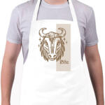 printfashion Bika horoszkóp - Kötény - Fehér (6273651)