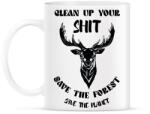 printfashion Clean up your shit - Természetvédelem - Bögre - Fehér (7323495)