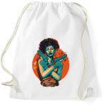 printfashion Lány pisztollyal Gangster girl - Sportzsák, Tornazsák - Fehér (11371500)