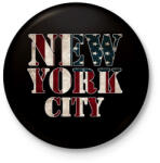 printfashion New York City - Kitűző, hűtőmágnes - Fekete (4379228)