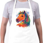 printfashion Színes ló - Kötény - Fehér (11670951)