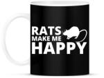printfashion Rats make me happy - Bögre - Fekete (13442787)