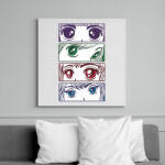 printfashion Manga szemek - eyes - Vászonkép - Fehér (6635229)