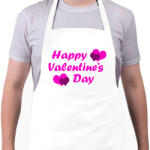 printfashion Happy Valentines Day - Kötény - Fehér (11681985)