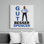 printfashion Gut, Besser, Spencer - Vászonkép - Fehér (9829600)