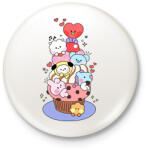 printfashion BT21 - Kitűző, hűtőmágnes - Fehér (14566237)
