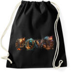 printfashion LOVE feliratos - szerelmes ajándék párodnak - Sportzsák, Tornazsák - Fekete (11847137)