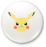 printfashion Magyaros Pikachu - Kitűző, hűtőmágnes - Fehér (12847063)