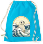 printfashion Fóka és a hullámok anime stílus - Sportzsák, Tornazsák - Surf blue (13290050)