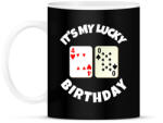 printfashion 40 POKER SZÜLINAP - Bögre - Fekete (9834095)