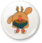 printfashion Cukiság - Kitűző, hűtőmágnes - Fehér (3082910)