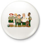 printfashion Brickleberry - Kitűző, hűtőmágnes - Fehér (3082860)