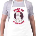printfashion Karácsonyi Cica Ho Ho Ho - Kötény - Fehér (4913909)