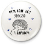 printfashion Nem csak egy sündisznó - Kitűző, hűtőmágnes - Fehér (7093833)