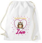 printfashion Owl you need is - Sportzsák, Tornazsák - Fehér (13826861)