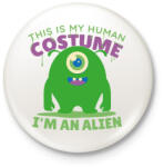 printfashion Alien - idegen - Kitűző, hűtőmágnes - Fehér (5646752)