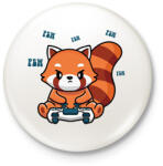 printfashion Gamer vörös panda - Kitűző, hűtőmágnes - Fehér (13329411)