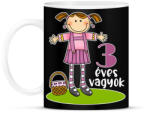 printfashion 3 éves vagyok" kislányoknak - Bögre - Fekete (13456329)
