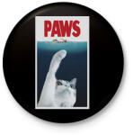 printfashion PAWS cápa cica - Kitűző, hűtőmágnes - Fekete (16311836)