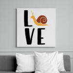 printfashion Love - csiga - Vászonkép - Fehér (13407427)
