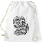 printfashion Űrhajós macska - Sportzsák, Tornazsák - Fehér (4890735)