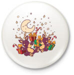 printfashion Rénszarvasok - Kitűző, hűtőmágnes - Fehér (4165375)