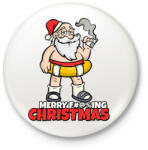 printfashion MERRY FUCKING CHRISTMAS 3 - Kitűző, hűtőmágnes - Fehér (10825099)