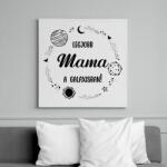 printfashion Legjobb mama a galaxisban - Vászonkép - Fehér (6641361)
