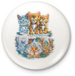 printfashion Macskák vs. vadmacskák - Kitűző, hűtőmágnes - Fehér (16615725)